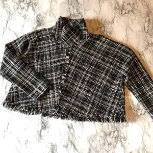 Zara Women’s Cape Pullover Crop Fringe